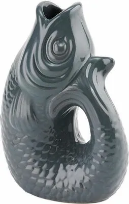 Image de Gift Company Monsieur Carafon Vase / Carafe poisson XS gris 0,2l