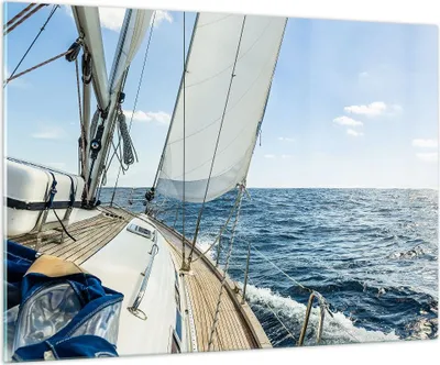Produktbild von Bilder auf glas - Meer Kreuzfahrt Segel - 100x70cm - Glasbilder - Wandbilder - Kunstdruck - zum Aufhängen bereit - Wanddekoration aus Glas - Glas Bilder - Wandbild auf Glas - GAA100x70-3647