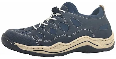 Produktbild von Rieker Damen Sneaker Low Slipper Halbschuh mit Wechselsohle und Gummizug L0551, Größe:39 EU, Farbe:Blau