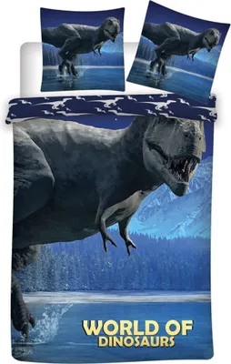 Immagine prodotto di World of Dinosaurs Bettbezug Blau 140 x 200 cm Poliestere