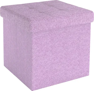 Obrázek produktu pro Intirilife Skládací sedací taburet 38x38x38 cm v barvě LOTUS ROSA - Sedací kostka s úložným prostorem a víkem z tkaniny s žlábky - Sedací kostka podnožka Úložný box Truhla Sedací taburet
