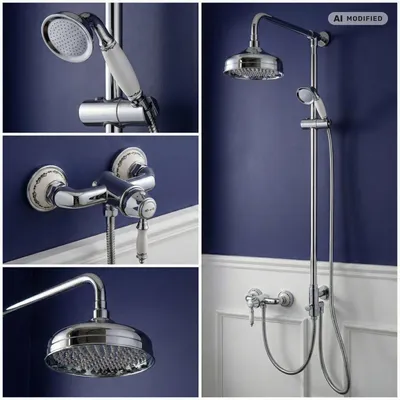 Image de Système de douche rétro nostalgique PaulGurkes avec douche pluie