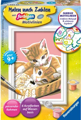 Produktbild von Ravensburger Malen nach Zahlen 29686 - Katzenbabys - Kinder ab 9 Jahren