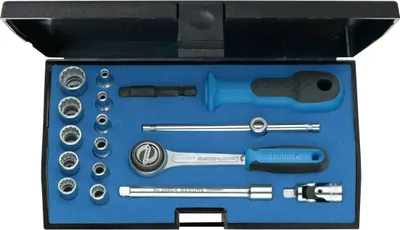 Produktbild von GEDORE D 20 EMU-3 Steckschlüssel-Satz 1/4" 17-teilig UD-Profil 4-13 mm, 1815652