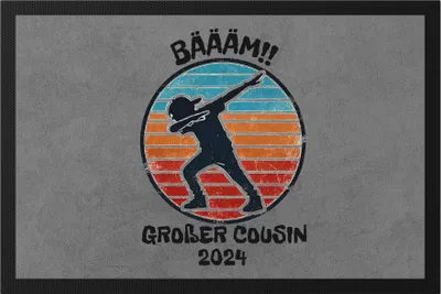 Produktbild von Bääm! Großer Cousin 2024 Fußmatte Ankündigung Dab Geburt Nachwuchs Schwangerschaft