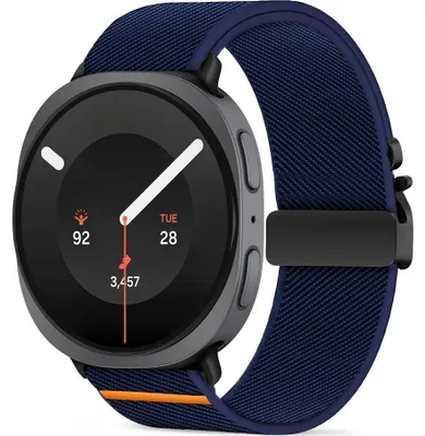 Produktbild von Armband für Galaxy Watch 9 40 mm / 44 mm / 8 40 mm / 44 mm / 8 Classic 46 mm, Tech-Protect Nylon Clasp, Dunkelblau