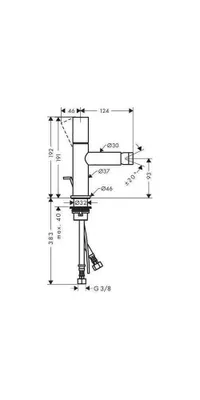 Produktbild von AXOR 45200820 Bidetmischer Axor Uno Zerogriff