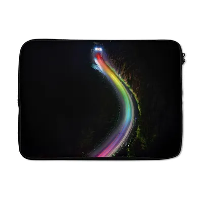 Produktbild von MuchoWow® Laptop Hülle 14 ZollRegenbogenlicht auf der Straße Laptoptasche - Laptoptasche - Stoßsicher - Schutzhaube