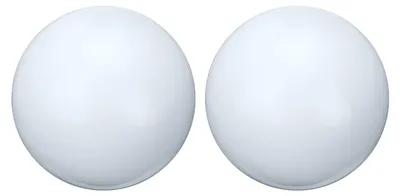 Produktbild von Set mit 2 dekorativen Glaskugeln aus Edelstahl, 38 mm Durchmesser