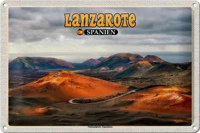 Produktbild von Blechschild Reise 30x20cm Lanzarote Spanien Nationalpark Timanfaya