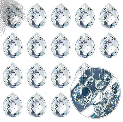 Produktbild von 20 Stück Sonnenfänger Kristall,20mm Kristalle zum Aufhängen, Suncatcher für Fensterdeko