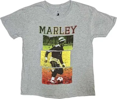 Produktbild von Bob Marley Football Text Grey S T-Shirt