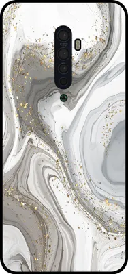 Produktbild von Smartphonica Telefon Fall geeignet für Oppo Reno2 mit Marmor-Druck - TPU zurück Abdeckung Fall Marmor-Design - Silber