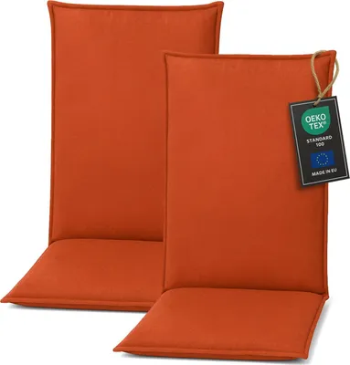 Obrázek produktu pro Pillows24 Polštář pro venkovní židle -120x50x8 cm / Oranžová - Polštář, sedák na židli, sedák na zahradní nábytek, zahradní židle