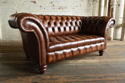 Produktbild von Chesterfield Ledersofa Couch Polster designer 2 Sitzer Textil Sofas Couchen Neu