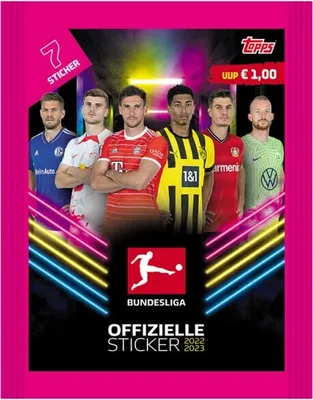 Obrázek produktu pro Sběratelské samolepky Topps Bundesliga 2022/23 - 1 sáček
