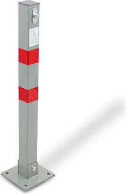 Produktbild von Bituxx Parkpfosten Parkplatzpfosten Absperrpfosten Parkplatzsperre Poller 65cm Klappbar (1 Pfosten) MS-17325