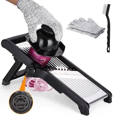 Produktbild von Famanu Gemüseschneider 5-in-1 – Verstellbare Mandoline aus Edelstahl
