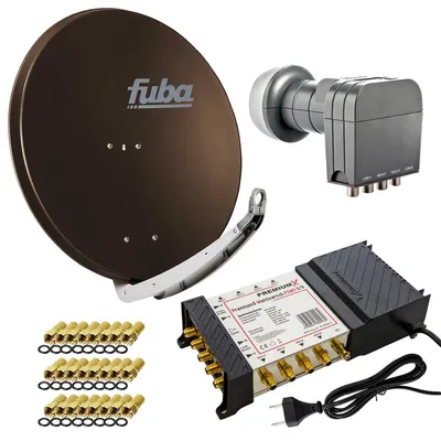 Produktbild von Fuba DAA 850 B Sat Anlage Alu Quattro LNB PremiumX 5/8 Multiswitch F-Stecker
