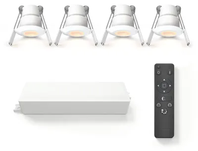 Image de Ledvion Lot de 4 spot encastrable LED ø35mm IP65 3W Blanc 2700K