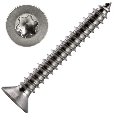 Produktbild von AG-BOX Senk-Blechschrauben mit Innensechsrund 3,9x16 Edelstahl A2 (DIN 7982), 25 Stück