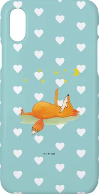 Produktbild von Mr. & Mrs. Panda Iphone 10 Handyhülle Fuchs Sterne - Türkis Pastell - Geschenk, Hülle, Mond, Spruch Positiv, Sternengucker, Cover, Entspannt, Handy, X