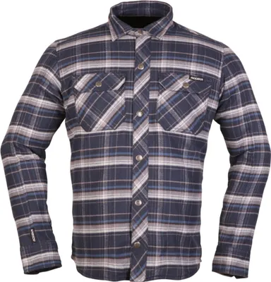 Produktbild von Modeka Nooner Motorrad Hemd, blau/creme, L