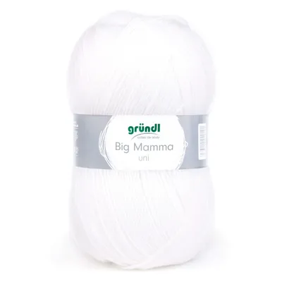 Produktbild von Gründl Big Mamma uni 400g Großknäuel Strickgarn Häkelgarn Häkelwolle, 1040,00 m (wollartiger Charakter, pflegeleicht, waschbar, schnell trocknend), Wolle ohne Schurwolle