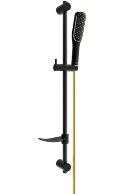 Image de Ensemble de douche coulissante DF49, noir/or (785494582-57)