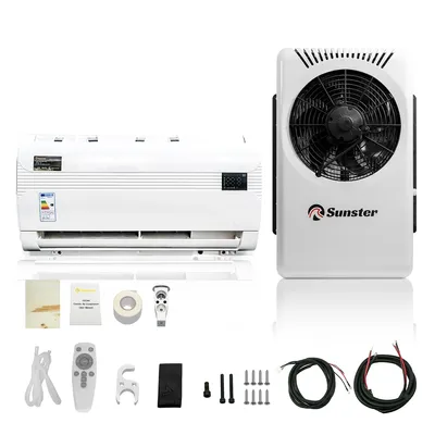 Produktbild von Klimatizace Sunster 24V - chladicí výkon 10000 BTU, třída ochrany IP54, ideální pro nákladní automobily, obytné vozy a kempování, s dálkovým ovládáním, příslušenství pro karavany