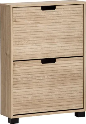 Produktbild von Flur Schuhkipper in Eiche 60 cm breit, 2 Klappen - ELURU-80