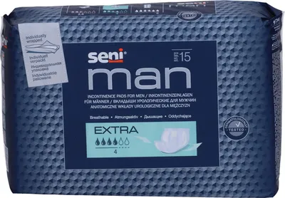 Produktbild von Seni Man Extra Inkontinenzeinlagen für Männer, 15 St. Einlagen