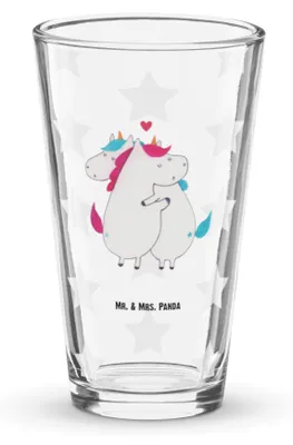 Produktbild von Mr. & Mrs. Panda Cocktailglas Einhorn Mitteilung - Transparent - Geschenk, Spruch, Unicorn, Wasserglas, Trinkglas, Valentinstag, Bierglas, Glas, Witzig, Tumbler