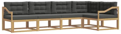 Produktbild von vidaXL Outdoor-Sofagarnitur 4 pcs Weiß und Anthrazit Polyester