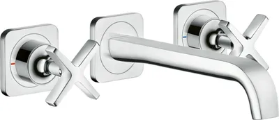 Zdjęcie produktu dla hansgrohe 3-otworowa bateria umywalkowa E AXOR CITTERIO DN 15, podtynkowa, z rozetami do montażu ściennego chrom