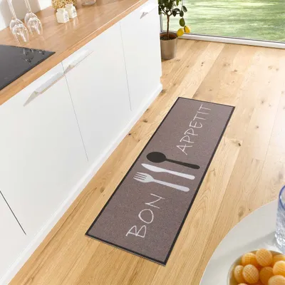 Produktbild von Hanse Home Läufer Rutschfest Bon Appetit Waschbar, Pflegeleicht, Küche, Braun - 50x150 cm