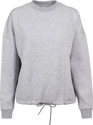 Produktbild von Build Your Brand BY058 | Damen Oversize Crewneck - Farbe: Heather Grey - Größe: L