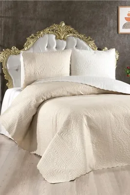 Produktbild von L'Essentiel Linge de Maison, Sanem - Cream, Beige, Doppelbett-Tagesdecken-Set, Creme, 100% BAUMWOLLE, 230 x 250 cm