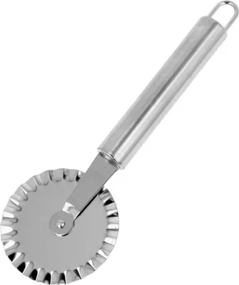 Produktbild von Teig- und Knödelrad aus Edelstahl, 19 cm Länge, 6,5 cm Schneidraddurchmesser