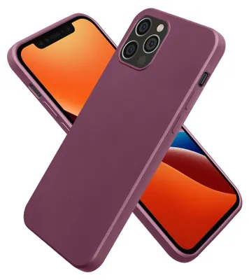 Produktbild von kwmobile Handyhülle für Apple iPhone 12 / iPhone 12 Pro Hülle - Silikon Case metallisch schimmernd - Schutzhülle Cover - Metallic Lavendel