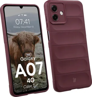 Produktbild von Robuste Handyhülle für Galaxy A07 4G, Bizon Case Tur, Burgunderrot