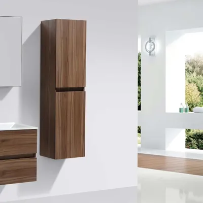 Produktbild von Badschrank 150 cm vertikal montiert Nussbaum SIENA
