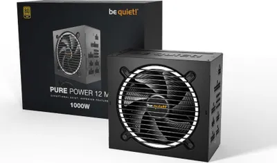 Produktbild von be quiet! Pure Power 12 M, 1000 W, 100 - 240 V, 1050 W, 50 - 60 Hz, 12 / 6 A, Aktiv