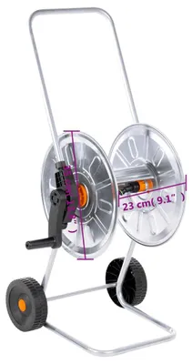 Obrázek produktu pro Vozík s hadicovým navijákem pro 50 m 1/2 nebo 35 m 3/4 ocel 35 cm