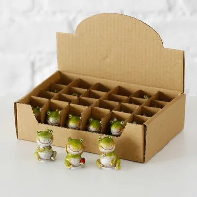 Produktbild von Dekofigur Haakon Frosch Kunstharz H 3 cm 3er Set