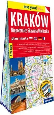 Immagine prodotto di Cracovia Niepołomice Skawina Wieliczka pianta della città in carta 1:22 000