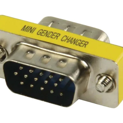 Immagine prodotto di Valueline Gchd-Mm15P Adattatore Mini Vga in metallo Hd15P Maschio - Hd15P Maschio
