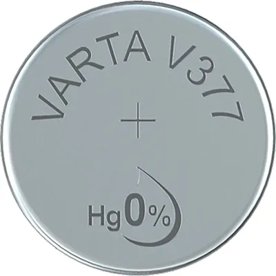 Produktbild von Varta V 377 1,55 V 27 mAh Uhrenzelle silber