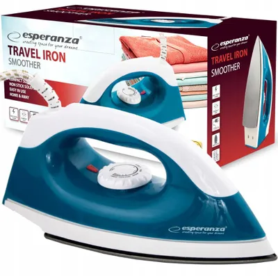 Produktbild von Leichtes Esperanza 1200W Kompaktes Dampfbügeleisen mit Antihaftsohle Travel Iron