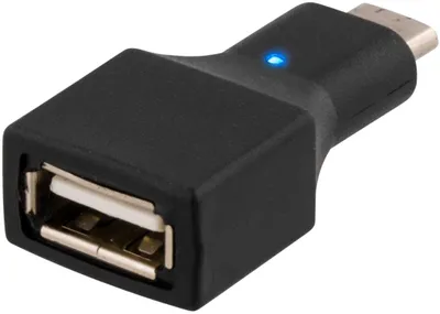 Immagine prodotto di Adattatore DELTACO USB 2.0, Tipo C - Tipo A femmina, nero